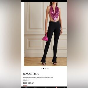 Rosantica mermaid open back chainmail halterneck top